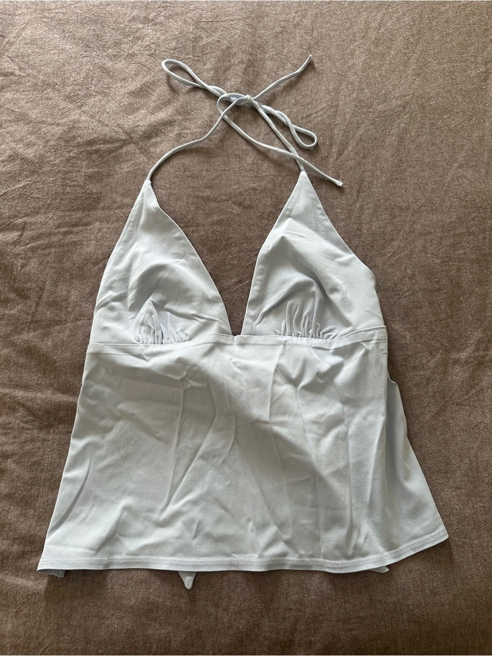 Garage Sky Blue Halter V-Neck Camisole